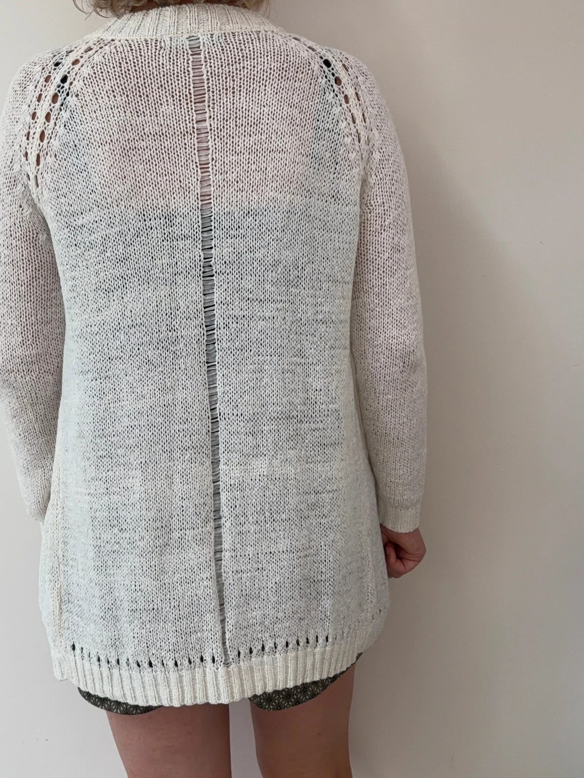 Chaleco largo de punto Vila crudo – Talla L – Excelente estado – photo 3